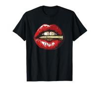 Bite the Bullet Lipstick Mouth Graphic - Stage or Everyday T-Shirt