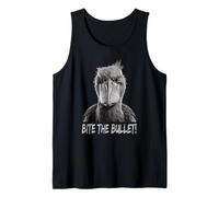 Bite The Bullet Shoebill Cigogne Humour Débardeur