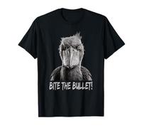 Bite The Bullet Shoebill Cigogne Humour T-Shirt