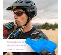 Bite Valve Replacement, 2-Piece Cycling Ĥydration Bladder Mouthpiece, Universal Bite Vałve Tube Nozzle For Backpack Hydration Packs, Leak-Proof Easy Clean, For Hiking Running Camping, 2 Pieces (per OP