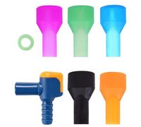Bite Valve Replacement, Sîĺicone Leak-Proof Hydration Reservoir Nozzle, Camping Hiking Water Bladder Spout Replacement Kit, 7-Piece / 6-Pìece Set, PP + Food Grade Silicone, 1 Set