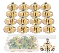 BITEFU 16 Pièces écrous en t écrou de bride,Bronze écrous bride en fer chromé Avec base ronde, adaptée aux armoires, tuyaux, supports et consoles(37×17mm）