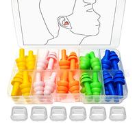 BITEFU 40pcs Boule Quies Silicone Souple Bouchons d'oreilles Anti Bruit avec Boîte Boule Quies Reutilisable pour Sommeil Protection auditive voyage,20 Paires