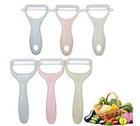 BITEFU 6 Pcs Eplucheur de Légumes Econome, Couteau Ceramiques Cuisine Enfant Eplucheur de Pomme