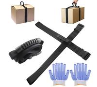 BITEFU Lot de 2 sangles de transport avec poignée, sangle de transport en nylon, 1 sangle de transport en une seule ligne, 1 sangle de transport style croisé pour le transport, les boîtes en vrac et