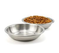 BiteKing Gamelles en acier inoxydable pour chat - Pour soulager la fatigue - Grande assiette de rechange en métal pour chien et animal de compagnie - Idéal pour une station d'alimentation surélevée