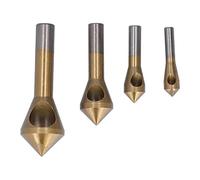 Bites de forage enduit de contre-contre-contre-lessières - 4pcs, 90 degrés, en acier à grande vitesse - outil de chanfrein