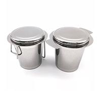 BITEYI Filtre à Thé Acier Inoxydable Infuseur à Thé Passoire à Thé Extra-Fine Mesh avec Poignée et Couvercle,pour Mug Tasse Théière(Lot de 2)