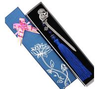 BITEYI Gland Marque-page en Métal,Signet Classique et Porte Page de Livre de Pouce Créatif Coffret Cadeau pour Amateurs de Lecture Amoureux des Livres (Chao Feng)