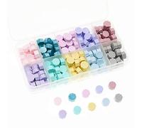 BITEYI Perles de Cire à cacheter Octogone pour Sceau de Cire et décoration d'invitation de Mariage Vintage,10 Couleurs,200 pièces (Couleur de rêve)