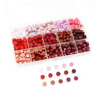 BITEYI Perles de Cire à cacheter Octogone pour Sceau de Cire et décoration d'invitation de Mariage Vintage,15 Couleurs,375 pièces (Rouge)