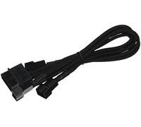 BitFenix Adaptateur d'alimentation Molex vers 3 x 3 broches - Revêtement noir/noir - 20 cm