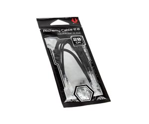 BitFenix Alchemy 2.0 - Câble d'extension 0.2m - Connecteur Mâle/Femelle - Noir - Connecteurs droits - Conditionnement sachet polyéthylène
