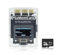 BITFUNX PSxMemCard Gen2 Carte mémoire - Prend en Charge la Mise à Niveau du micrologiciel, Le Stockage illimité et Le SD2psXtd, Comprend Une Carte microSD de 8 Go, Une Carte mémoire de Jeu Haute