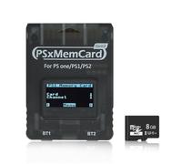 BITFUNX PSxMemCard Gen2 Carte mémoire - Prend en Charge la Mise à Niveau du micrologiciel, Le Stockage illimité et Le SD2psXtd, Comprend Une Carte microSD de 8 Go, Une Carte mémoire de Jeu Haute