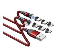 BITHAI Lot de 2 câbles de charge magnétiques - Pivotant à 360° et 180° - Câble de charge USB magnétique pour type C/Micro USB/smartphone (3 m x 2)