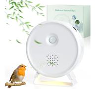 BITIWEND Boîte à sons naturels avec détecteur de mouvement avec lumière naturelle sons d'oiseaux, mer, ruisseau, feu de camp, boîte à musique avec détecteur de mouvement, cadeau de Noël