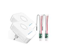 BITIWEND Emetteur Sonnette Radio Transfert de Signal Radio pour Sonnette câblée Sonnette sans Fil de Signal Radio Kit d'extension (émetteur encastrable 3-24V AC/DC)