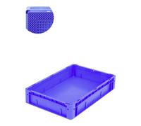BITO Bito Euro container empilable XL / XL 64121RX avec fond nervuré L600xL400xH120 mm, bleu Quantité:1