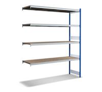 BITO Bito Grand ensemble de rayonnages / 350kg 2499x2016x624 Panneau d'aggloméré 4 niveaux RAL5010 Quantité:1