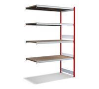 BITO Bito Grand meuble à étagères / 350kg 2499x1512x824 Panneau d'aggloméré 4 niveaux RAL3000 Quantité:1