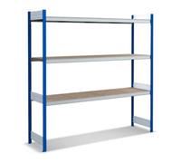 BITO Bito Grand rayonnage Grundfeld Set / 350kg 1999x2066x524 Panneau de particules 3 niveaux RAL5010 Quantité:1