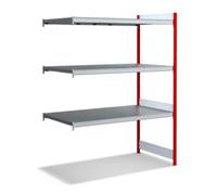 BITO Bito Grande étagère étagère étagère Unité d'extension Set / 350kg 1999x1512x824 3 niveaux étagère étagère RAL3000 Quantité:1