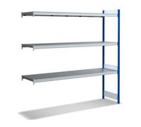 BITO Bito Grande étagère étagère étagère Unité d'extension Set / 350kg 1999x2016x524 3 niveaux étagère étagère RAL5010 Quantité:1