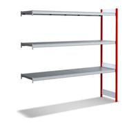 BITO Bito Grande étagère étagère étagère Unité d'extension Set / 350kg 1999x2016x524 3 niveaux étagère étagère RAL3000 Quantité:1