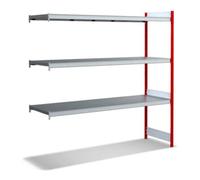 BITO Bito Grande étagère étagère étagère Unité d'extension Set / 350kg 1999x2016x624 3 niveaux étagère étagère RAL3000 Quantité:1