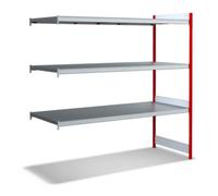 BITO Bito Grande étagère étagère étagère Unité d'extension Set / 350kg 1999x2016x824 3 niveaux étagère étagère RAL3000 Quantité:1