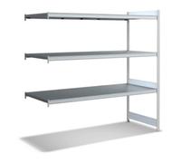 BITO Bito Grande étagère étagère étagère Unité d'extension Set / 350kg 1999x2016x824 3 niveaux étagère étagère RAL7035 Quantité:1
