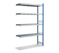 BITO Bito Grande étagère étagère étagère Unité d'extension Set / 350kg 2499x1512x524 4 niveaux étagère étagère RAL5010 Quantité:1