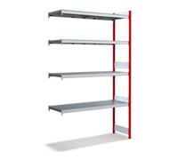 BITO Bito Grande étagère étagère étagère Unité d'extension Set / 350kg 2499x1512x524 4 niveaux étagère étagère RAL3000 Quantité:1