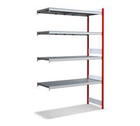 BITO Bito Grande étagère étagère étagère Unité d'extension Set / 350kg 2499x1512x624 4 niveaux étagère RAL3000 Quantité:1