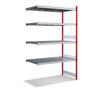 BITO Bito Grande étagère étagère étagère Unité d'extension Set / 350kg 2499x1512x824 4 niveaux étagère étagère RAL3000 Quantité:1
