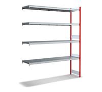 BITO Bito Grande étagère étagère étagère Unité d'extension Set / 350kg 2499x2016x524 4 niveaux étagère étagère RAL3000 Quantité:1