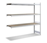 BITO Bito grande étagère kit d'extension / 350kg 1999x2016x624 Panneau d'aggloméré galvanisé à 3 niveaux Quantité:1