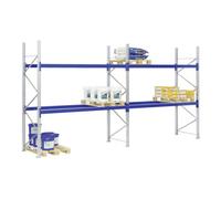 BITO Ensemble complet de rayonnage à palettes Bito P3 à 5 niveaux H6000xP1100xL5800 mm 600 kg, non assemblé bleu gentiane Quantité:1