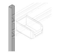 BITO Poteaux muraux pour rails d'accrochage Bito l 2000 x l 35 x H 25 finition galvanisée Quantité:1
