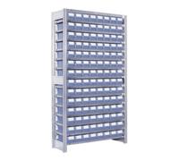 BITO Rayonnages à tablettes équipés de bacs Bito RK p 324 x H 1850 bacs en bleu-gris Quantité:1