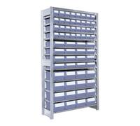 BITO Rayonnages à tablettes équipés de bacs Bito RK p 524 x H 1850 bacs en bleu-gris Quantité:1