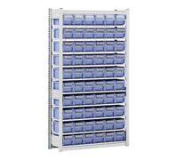 BITO Rayonnages Kanban pour pièces du classement C Bito p 324 bacs en bleu-gris Quantité:1