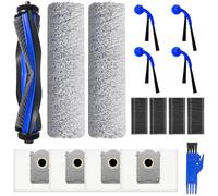 Bitone Accessoires pour Ecovacs Deebot T80 Omni, 16 Pièces Détachées avec 1 Brosse Principale, 4 Brosses Latérales, 4 Filtres, 2 Rouleaux de Nettoyage, 4 Sacs à Poussière