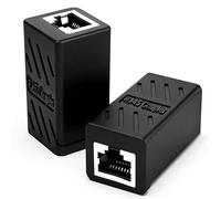 Bitone Coupleur RJ45 Ethernet Compatible avec Câble Ethernet Cat8 Cat7 Cat6 Cat5 Cat5e,10Gbps Connecteur RJ45 Femelle vers Femelle,Lot de 2 LAN Rallonge Connecteur Adaptateur Réseau
