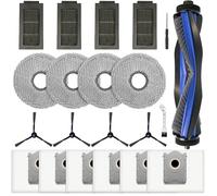 Bitone Kit Accessoires pour Ecovacs Deebot,Compatible avec T50 Pro Omni et T50 Omni, Ensemble de 21pcs,1Brosse Principale,6 Sacs à Poussière,4 Lingettes,4 Filtres,4 Brosses Latérales