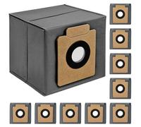 Bitone Lot de 10 sacs à poussière pour X8 Pro/X10 Pro Omni compatibles avec les sacs d'aspirateur robot Eufy, sac jetable de grande capacité de 2,5 L, 3 couches pour éviter les déchirures