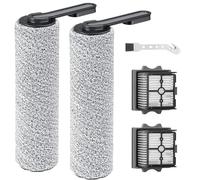 Bitone Rouleau de brosse de rechange et Filtre HEPA Pour Tineco Floor One S5 Combo aspirateur humide et sec, 2 filtres+2 rouleaux de brosse+ 1 brosse de nettoyage
