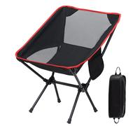 BITOYO Chaise Pliante Camping Noir 100kg Chaise Pliante Plage Ultra Legere avec Sacoche Laterale et Sac de Transport pour Peche Randonnee Pique Nique