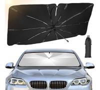BITOYO Pare Soleil Voiture Parapluie Pare Soleil Voiture Pare Brise Avant, Pliable Pare-Soleils Voitures Parapluie Protection UV pour la Plupart des Auto Compactes SUV et Monospaces (L(140x78cm))